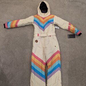 Tipsy Elves Multicolor Chevron Ski Suit